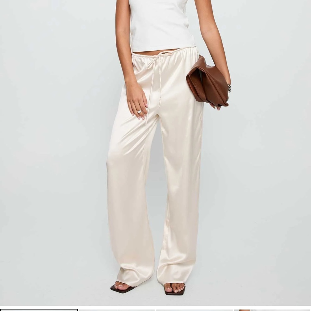 Soulstar Satin Pants Champagne